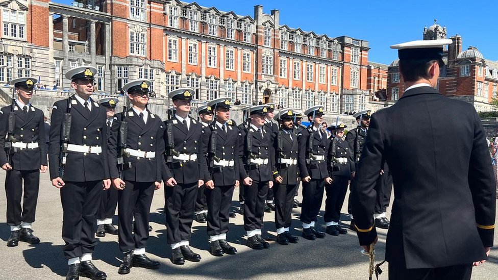 Dartmouth 'milestone' passing out day for new navy officers - BBC News