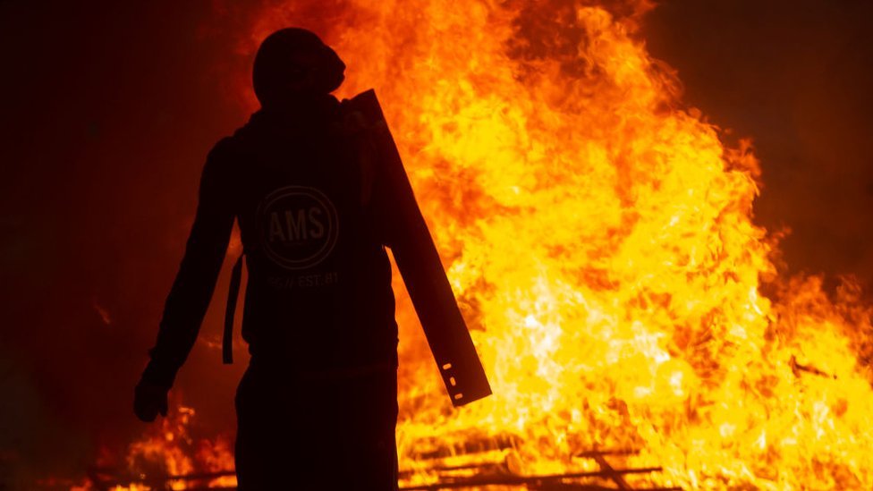 Manifestante en Chile (archivo)