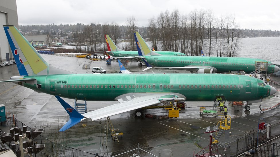 Боинг 737 MAX 8 для China Southern Airlines на заводе Boeing Renton в Вашингтоне в 2019 году