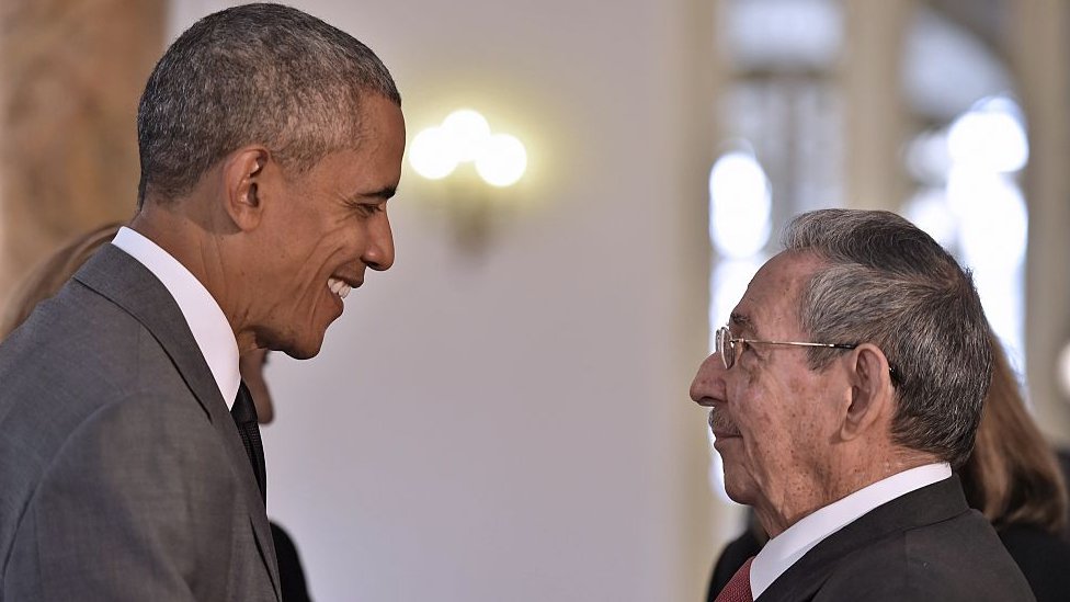 Barak Obama i Raul Kastro