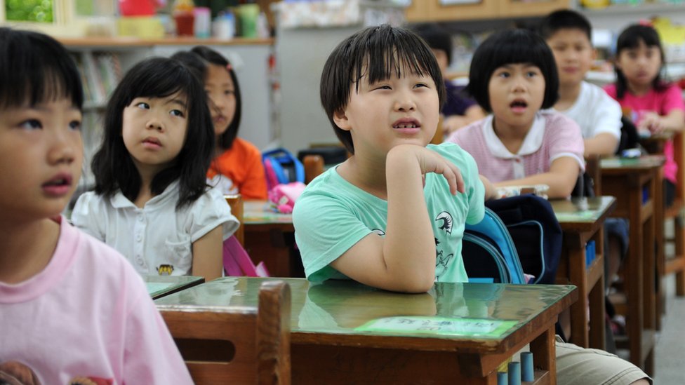 Children in a classroom in Taipei