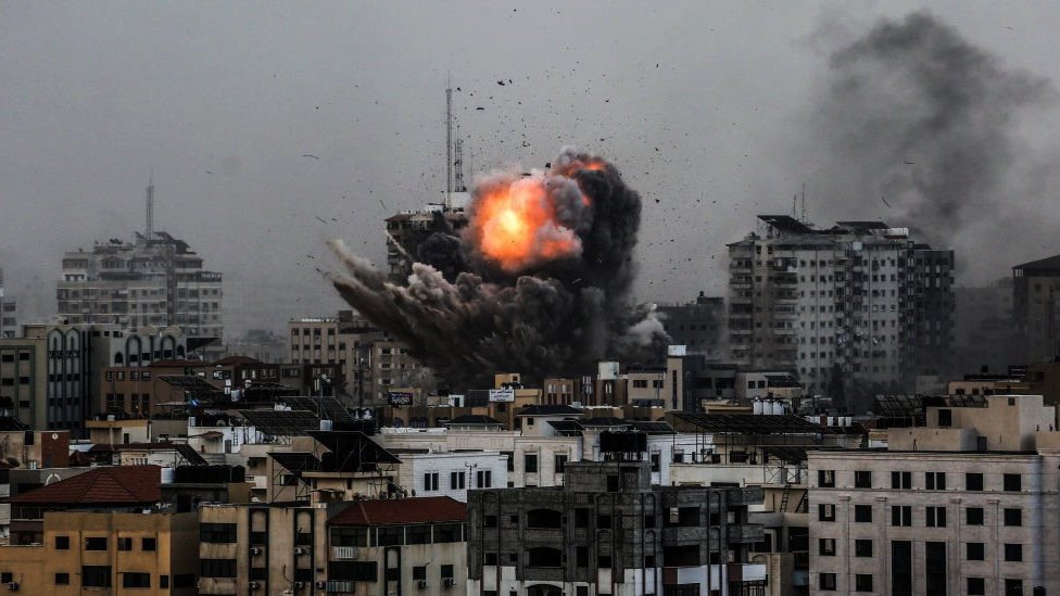 Napadi, Gaza, dim, Izrael
