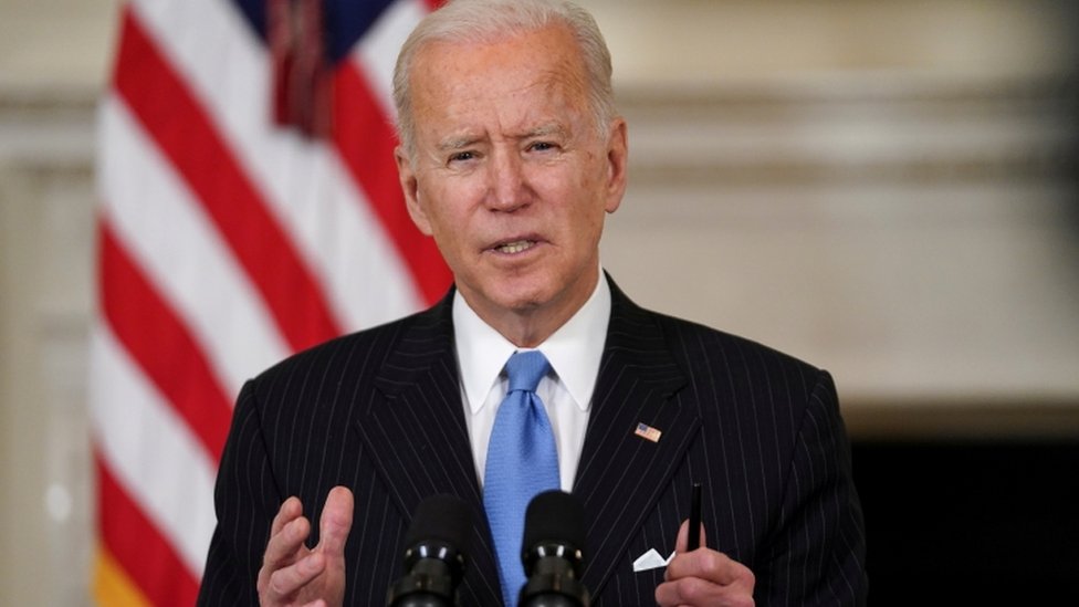 President Joe Biden speaks about the administration's response to the coronavirus pandemic at the White House in Washington