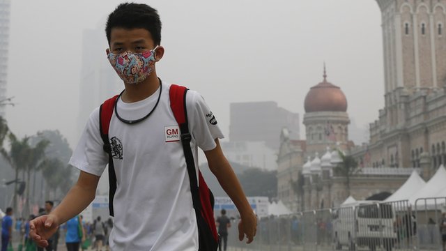 Boy in smog