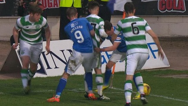 St Johnstone and Celtic players