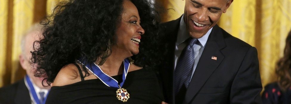 Diana Ross recibió la medalla en 2016