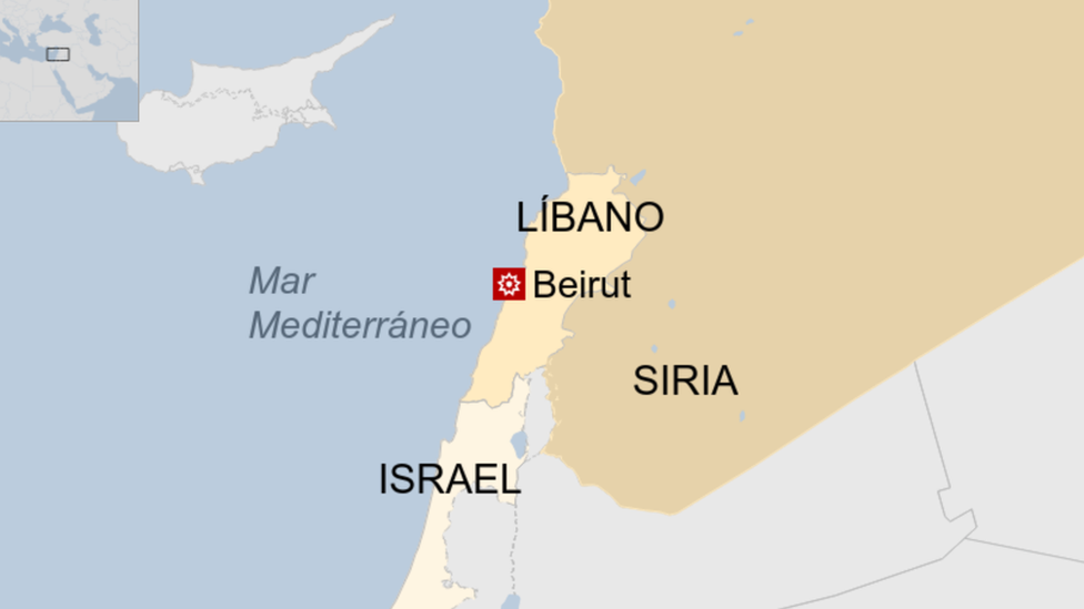 Mapa Beirut