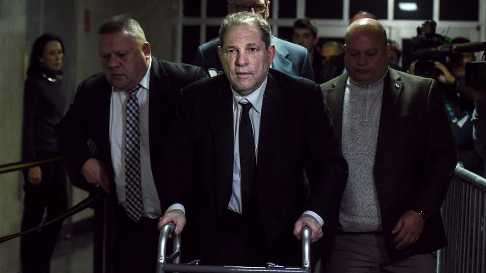 Harvey Weinstein llegando al tribunal de Nueva York el lunes 6 de enero