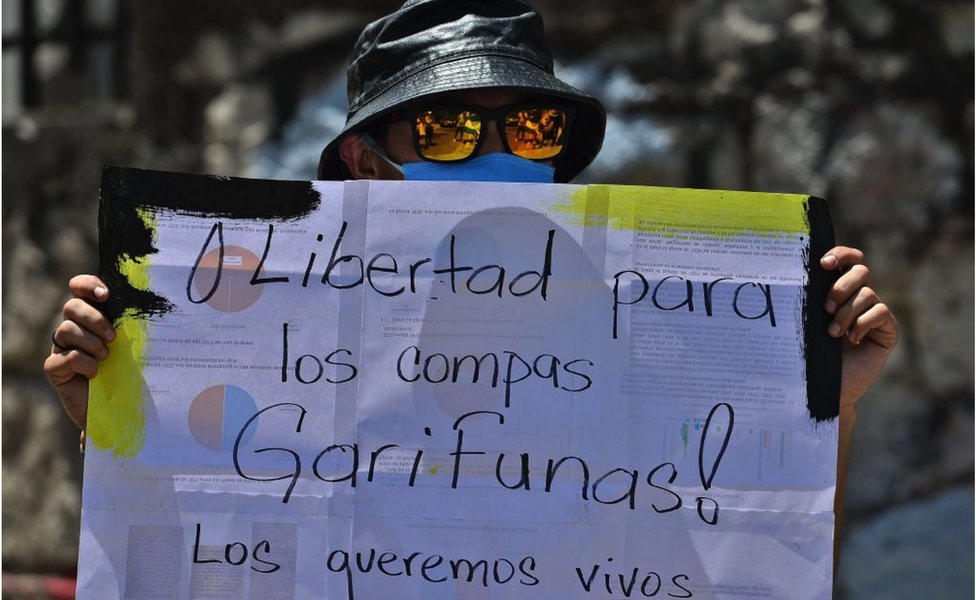 Protesta por desaparición de garífunas en Honduras