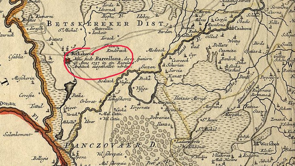 Mapa Banata iz 1740. godine
