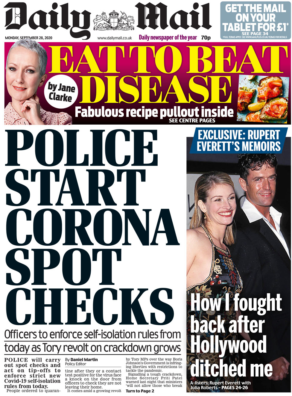 Daily Mail 28 September