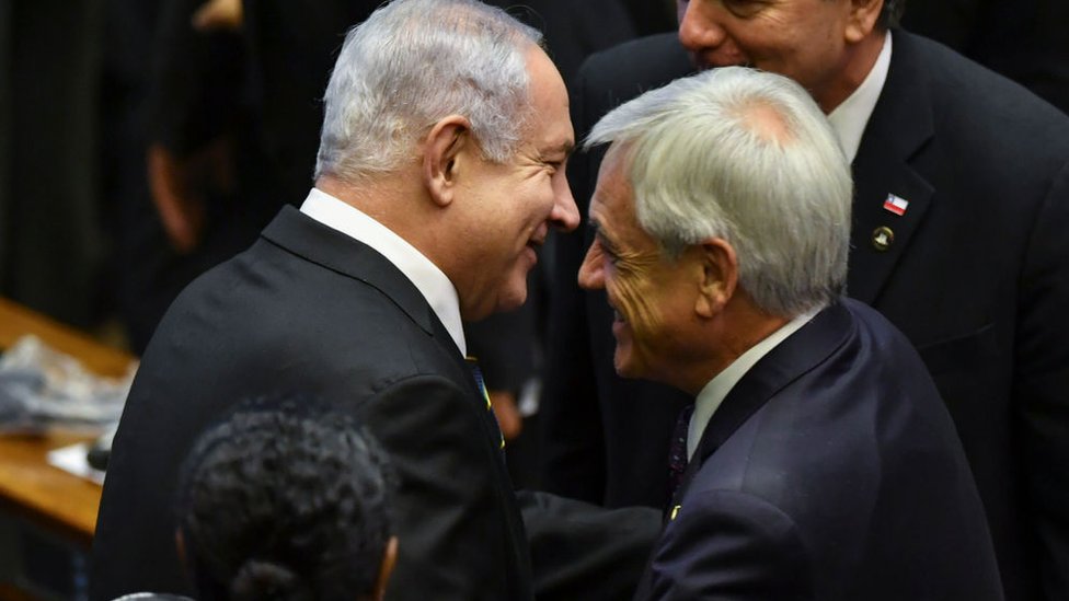 Benjamín Netanyahu y Sebastián Piñera
