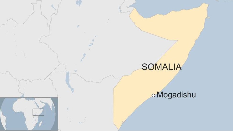 A map showing Mogadishu