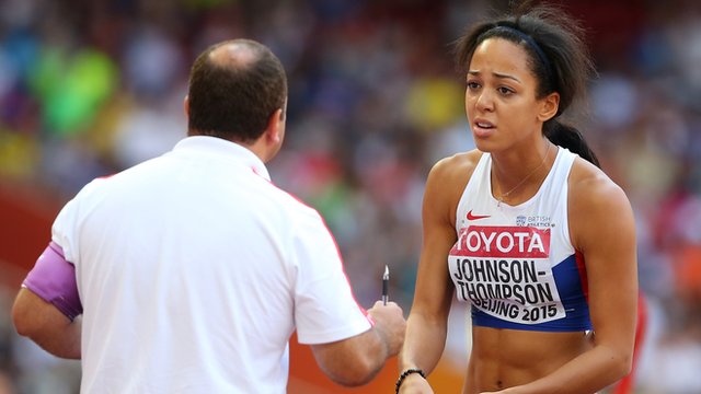 Katarina Johnson-Thompson fails to register in the long jump