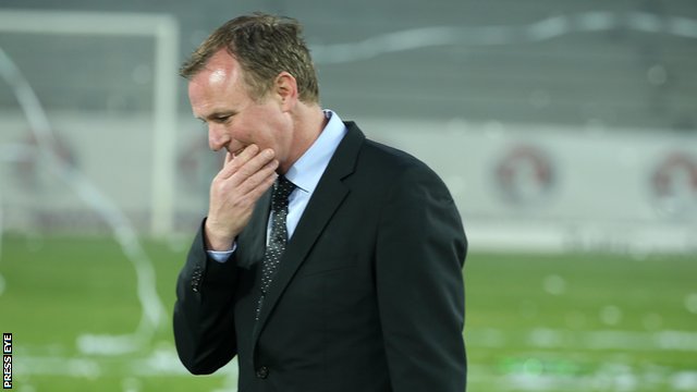 NI manager Michael O'Neill enjoys a moment of contemplation after a rousing send-off at Windsor Park