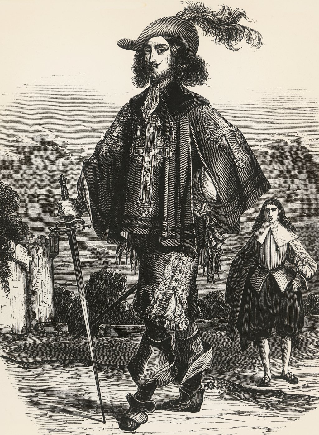 Athos, en la edición de París de 1849 de la novela de Dumas.