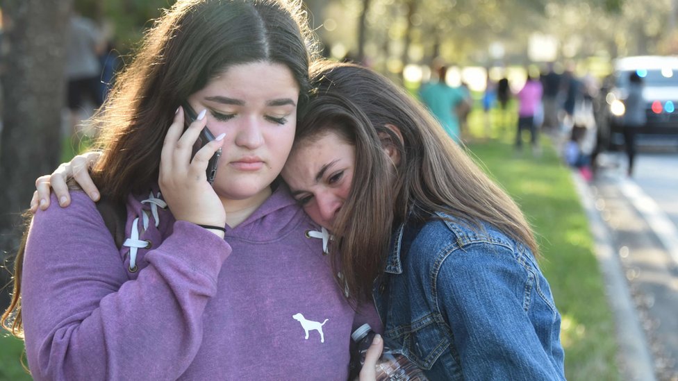 Jóvenes sobrevivientes del tiroteo de Parkland, Florida, el 14 de febrero de 2018