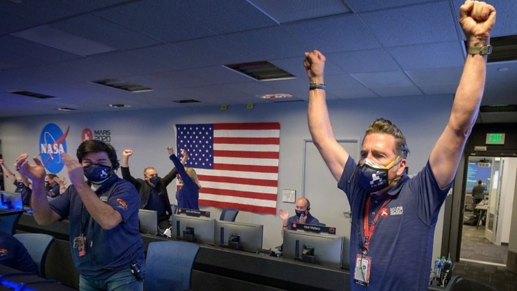 Nasa Mars landing: Celebrations as Perseverance rover touchdown is confirmed