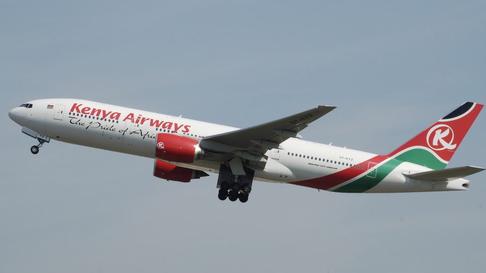 Avión de Kenya Airways