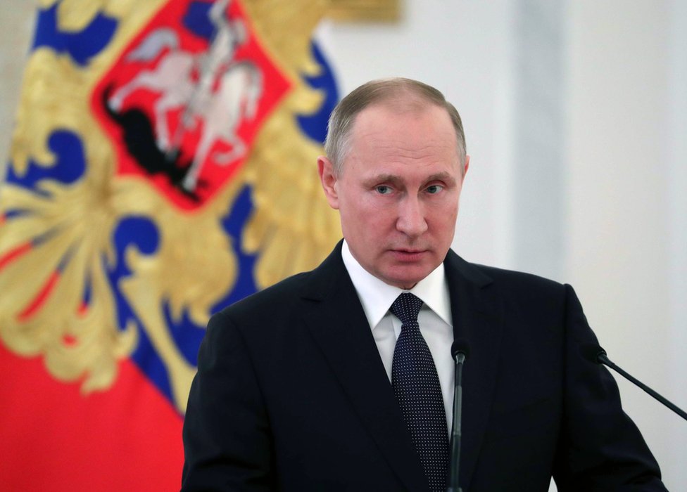 El líder opositor Alexei Navalny considera al presidente ruso Vladimir Putin el "jefe de los estafadores y de los ladrones". El presidente de Rusia, Vladimir Putin.