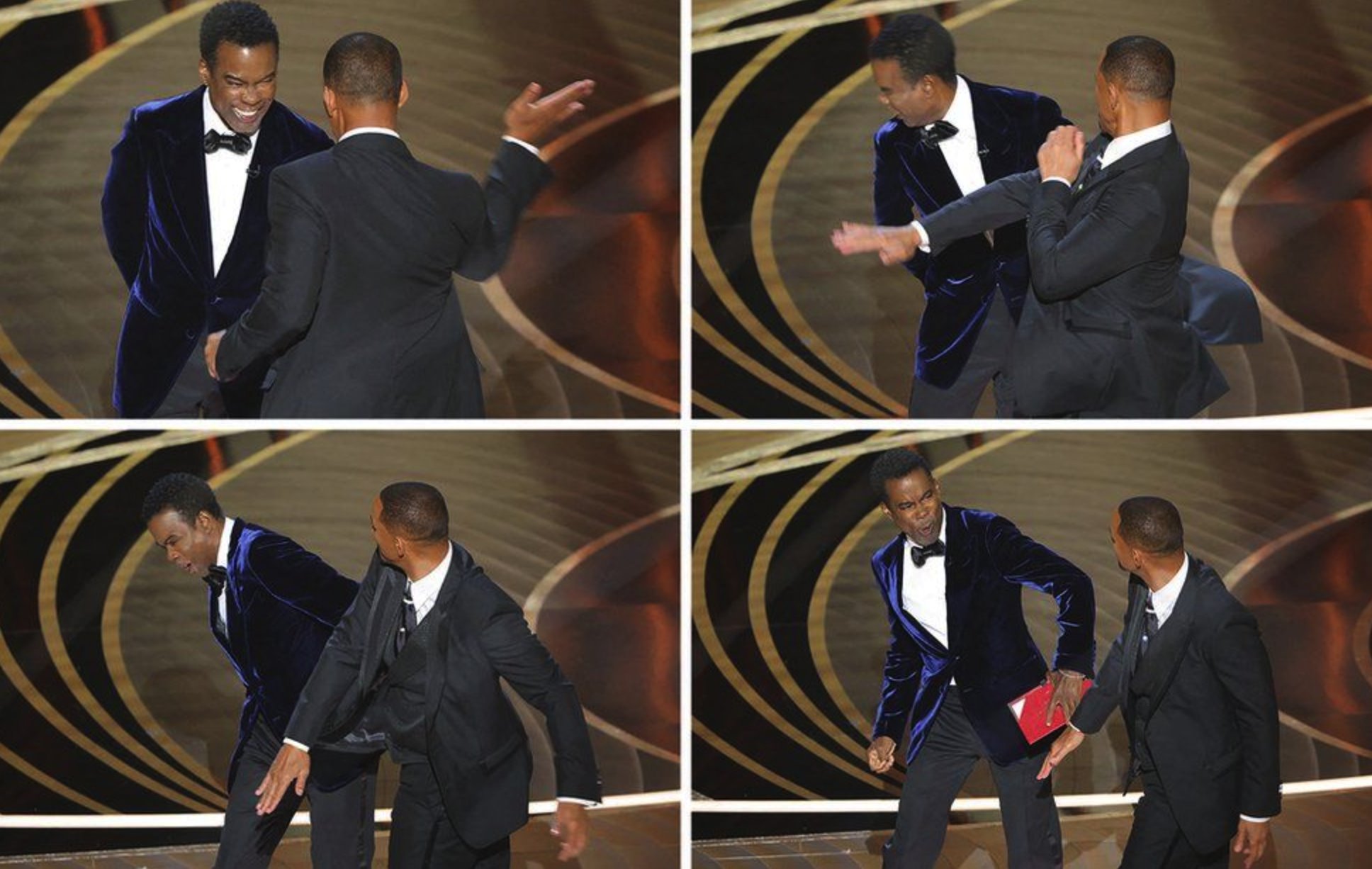 Will Smith dando tapa em Chris Rock