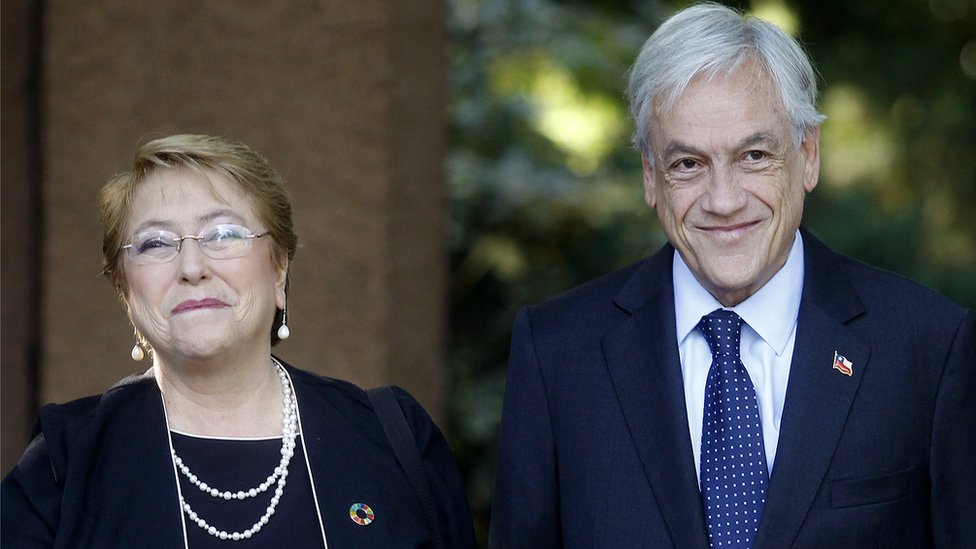 Michelle Bachelet y Sebastían Piñera