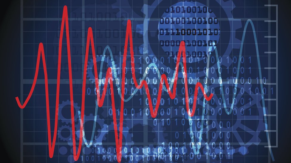 Grupos distintos de neuronas reaccionaban independientemente unas de otras. Gráfico de una señal de de actividad cerebral