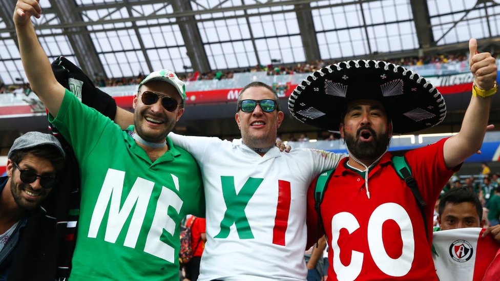 Aficionados de México en el partido contra Alemania del Mundial Rusia 2018