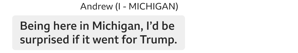 Я был бы удивлен, если бы Мичиган пошел на Трампа.
