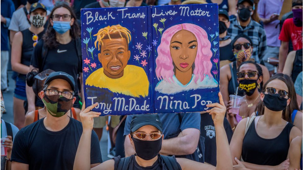 протесты Black Trans Lives Matter в Бруклине