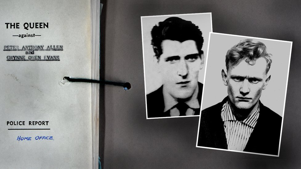 Peter Allen y Gwynne Evans fueron los dos últimos condenados a la horca en Reino Unido por el asesinato de John West en 1964. (Fotos: Archivos Nacionales de Reino Unido/Mirrorpix) Archivos del juicio y fotos de Peter Allen and Gwynne Evans