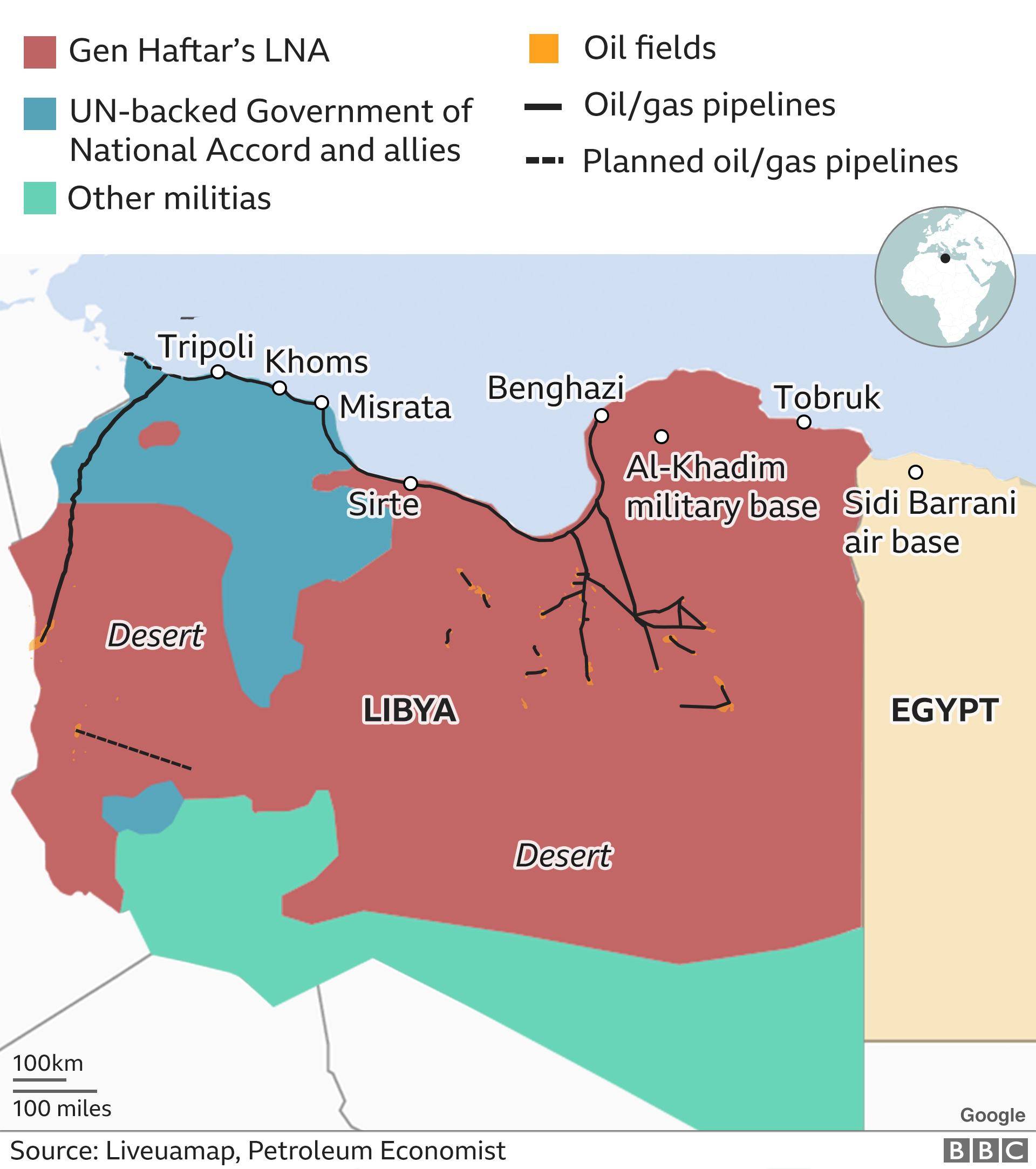   Mapa de Libia 