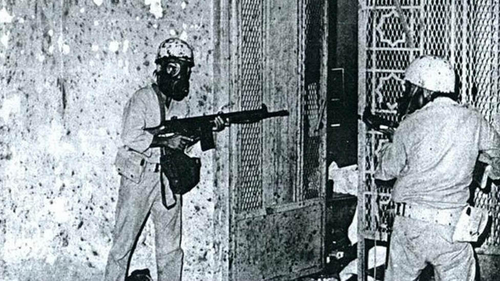 Саудовские солдаты, Мекка, 1979 г.