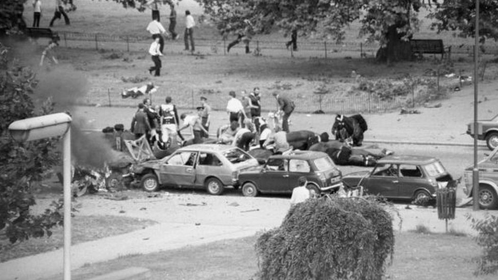 Сцена нападения на Гайд-парк в 1982 году