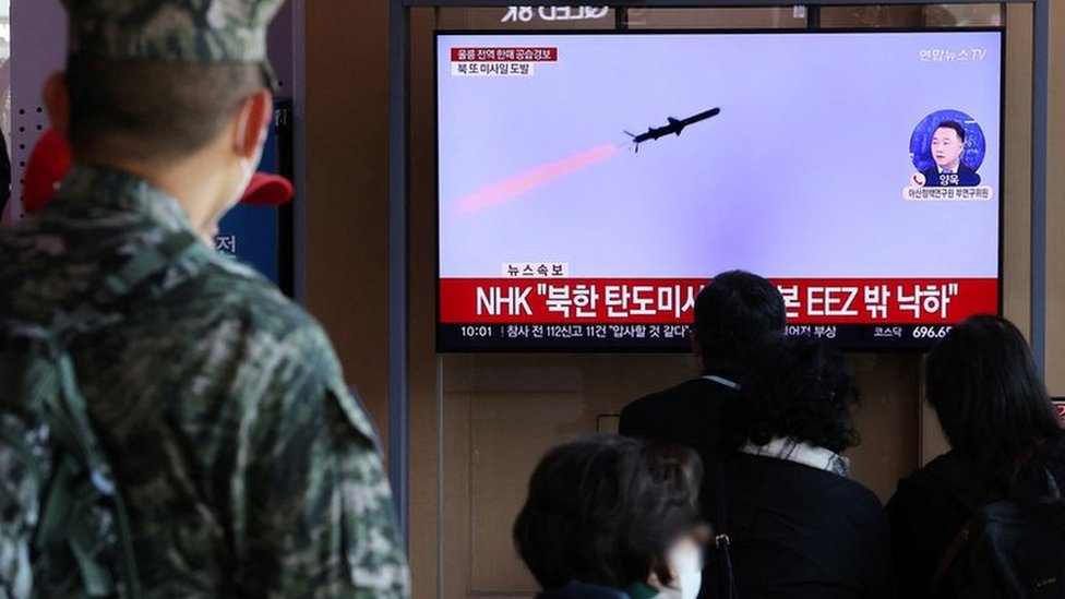 North and South Korea fire missiles off each other's coasts for first time