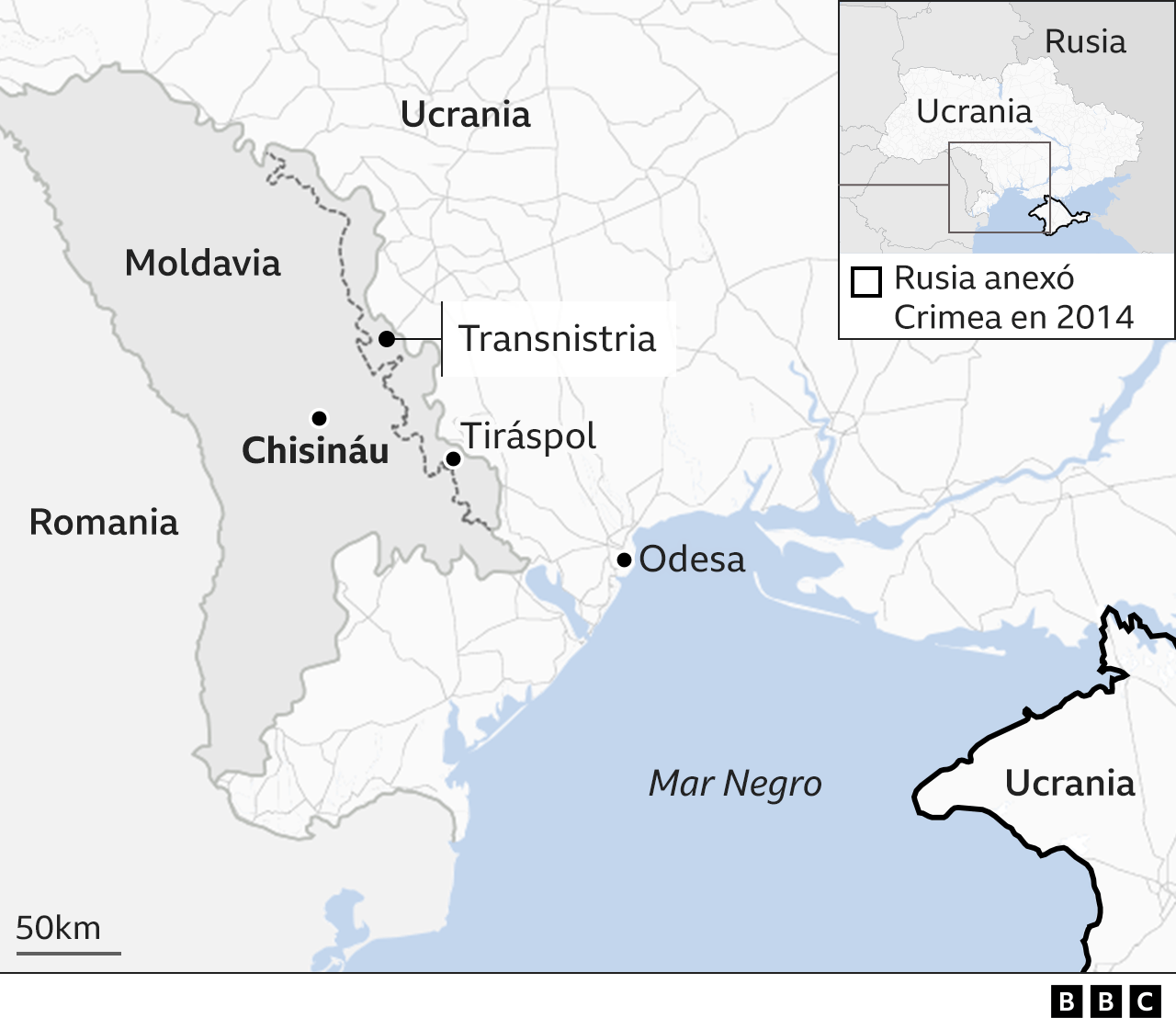 Mapa de Transnistria