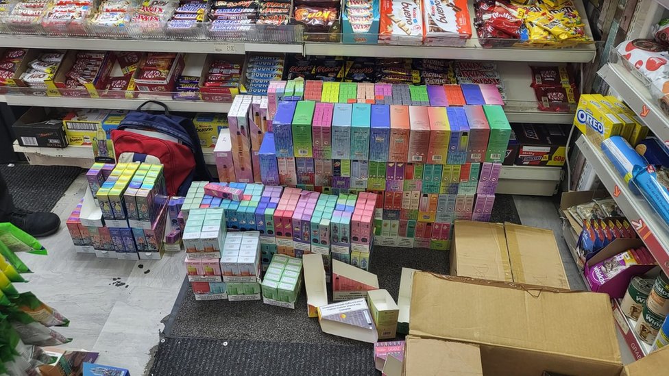 Illegal vapes seized from shops in Dewsbury and Huddersfield BBC