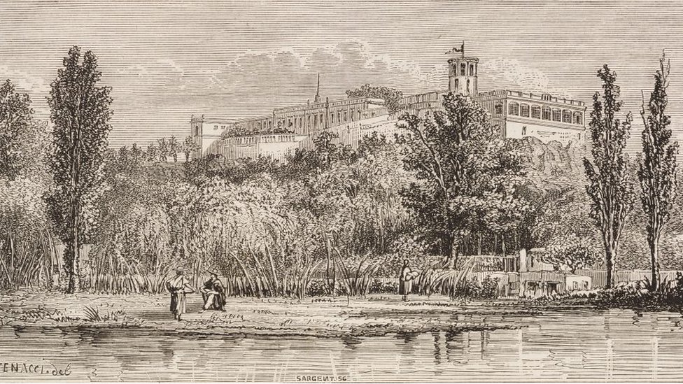 Una ilustración del Castillo de Chapultepec