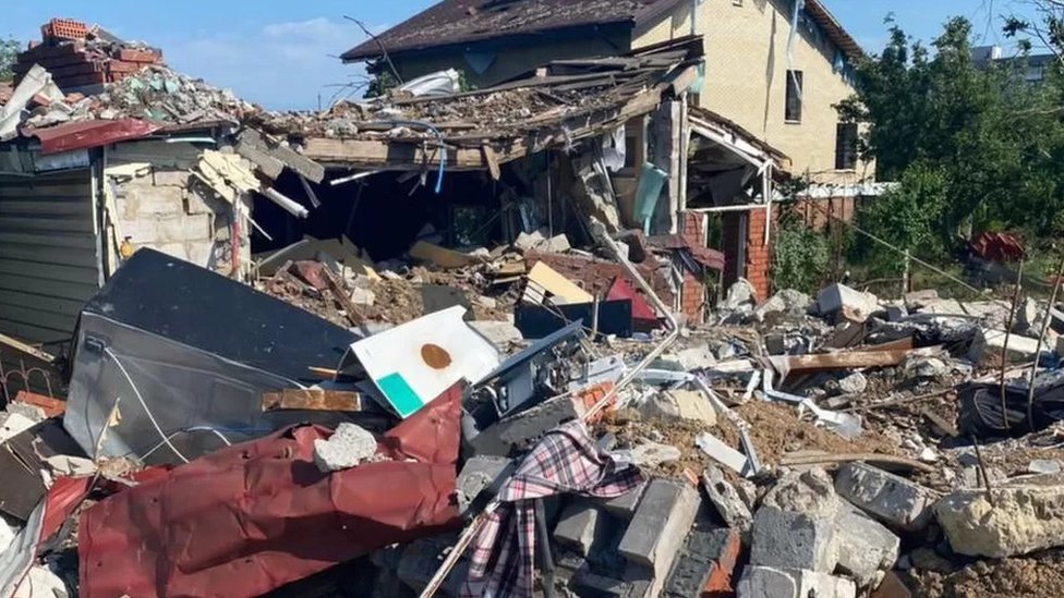 منزل مدمر في ماريوبول