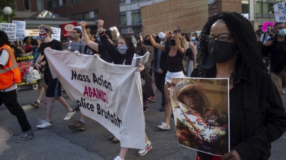 Акция протеста Black Lives Matter в Бостоне, США - 16 июня