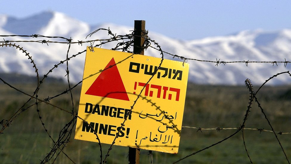 Minefield in Golan Heights