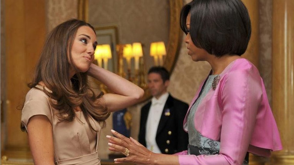 La duquesa de Cambridge junto a Michelle Obama