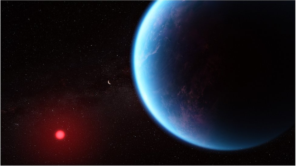 red and blue planets planets