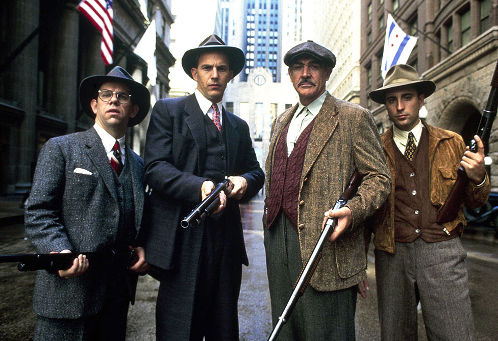 A publicity still for the film The Untouchables, 1987