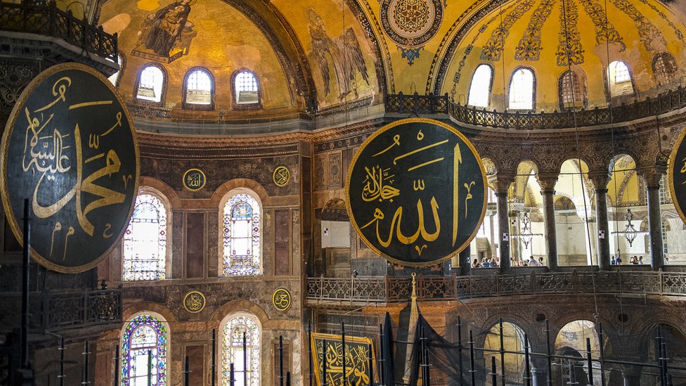 Vista del interior de la Hagia Sofia de Estambul.