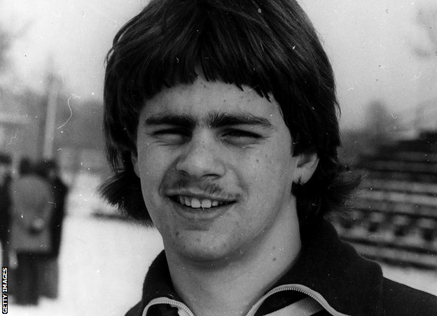 Falko Gotz pictured here in Dynamo Berlin colours as a 17-year-old in 1979, the year of his senior debut