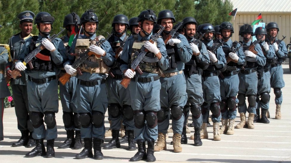 Afghan troops in training, April 2021