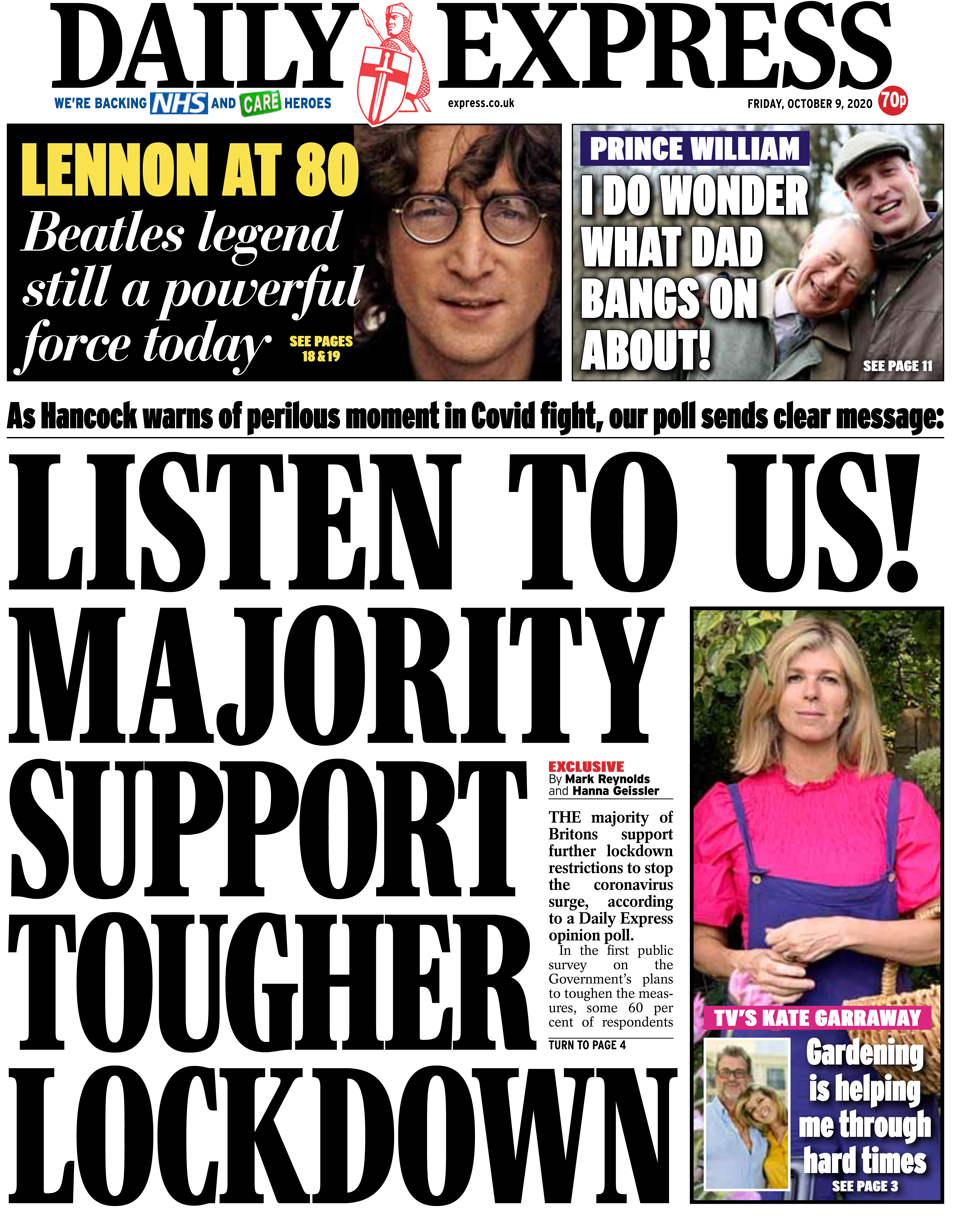 Daily Express front page