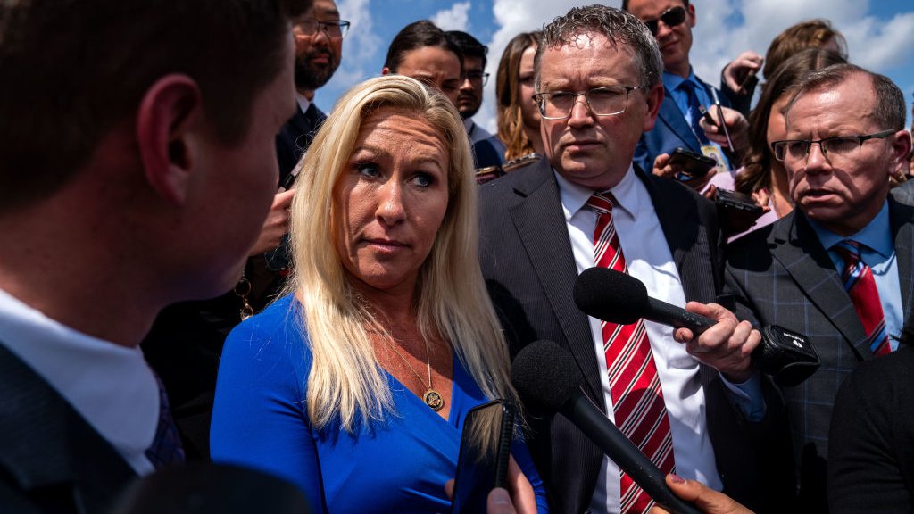 Marjorie Taylor Greene defiant after failing to remove House Speaker Mike  Johnson