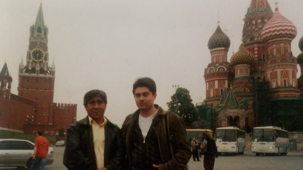 Sixto Díaz y Daniel Díaz Strukov en Moscú.